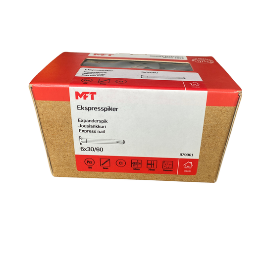 MFT expanderspik 6x30/60 förzinkad i kartongförpackning