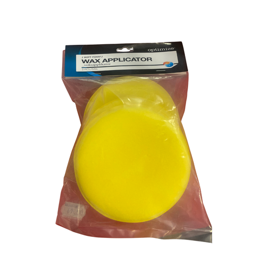 Voksapplikator Optimize i mjuk skumplast, förpackning med 3 st gula applikatorer