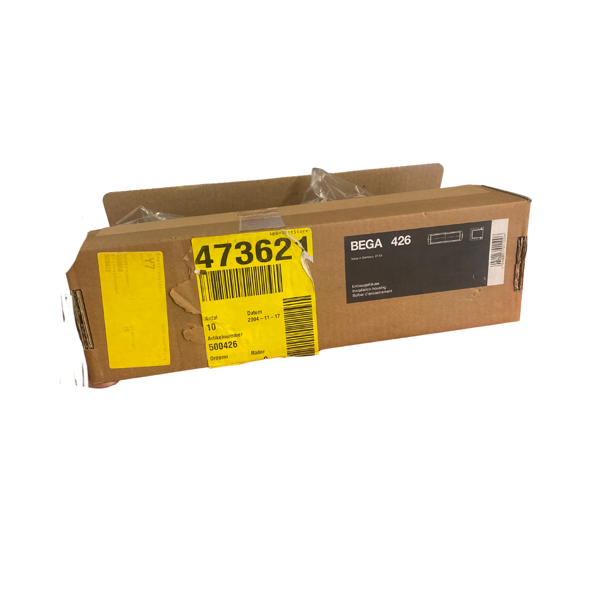 BEGA 426 installationshus i förpackning med produktetikett och artikelnummer
