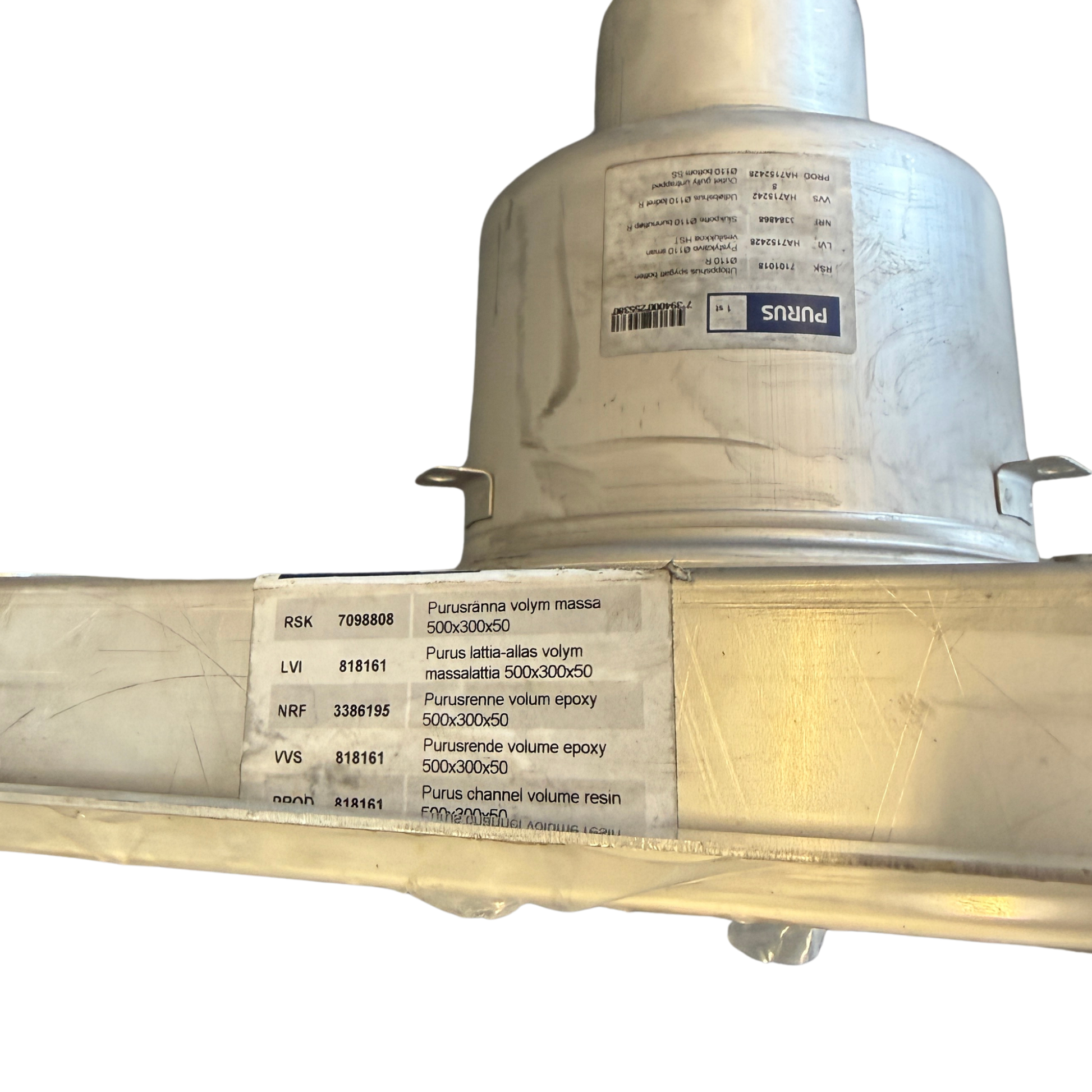 Etikett Purusränna volymmassa 500x300x50 mm RSK 7098808