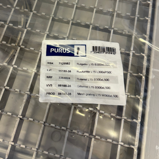 Etikett rutgaller Purus RSK 7129982 storlek 300x500 mm