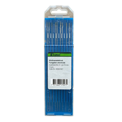 Luna wolframelektrod guld WL15 1,0x175 mm i förvaringsask, 10-pack