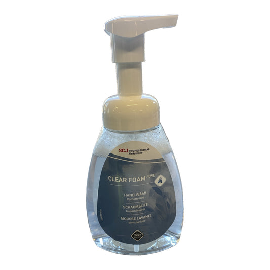 Deb Clear Foam Pure oparfymerad skumtvål 250 ml med pump, framsida