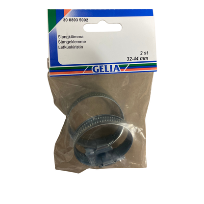 Slangklämma 32-44 mm GELIA i förpackning, framsida