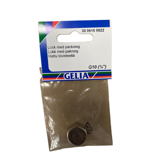 Lock med packning G10 GELIA i förpackning, framsida