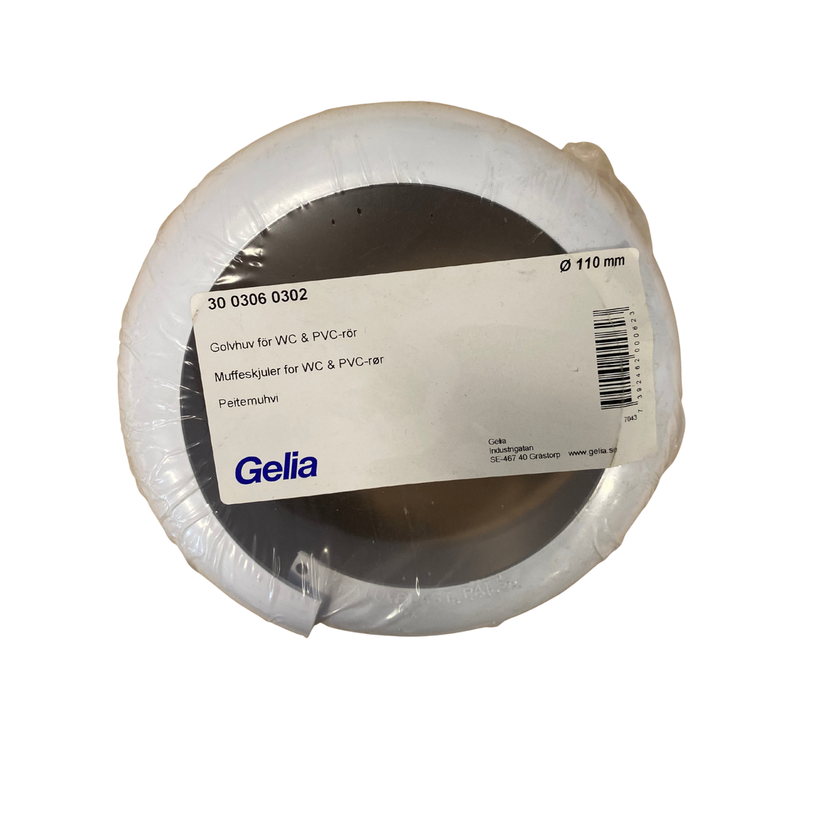 Golvhuv för WC & PVC-rör GELIA Ø110 mm i förpackning
