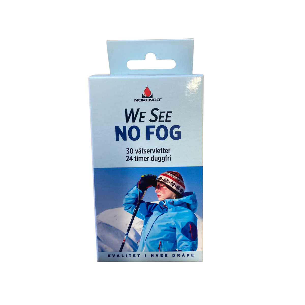 Imskydd Norenco No Fog 30 våtservetter förpackning framsida