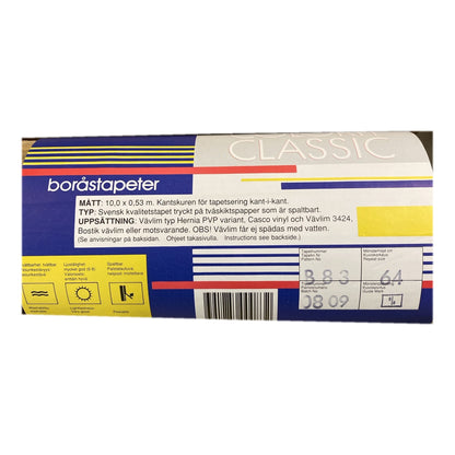 Tapetrulle Borås Tapeter Colorit Classic B83 med produktetikett