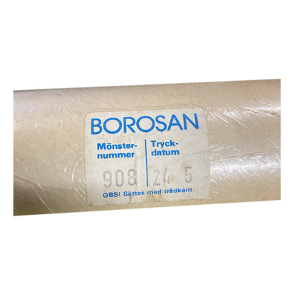 Tapetrulle Borosan 908 etikett med tryckdatum 24/5