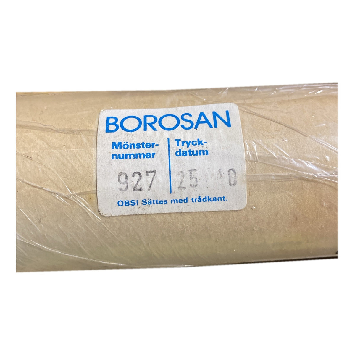 Tapetrulle Borosan 927 med etikett