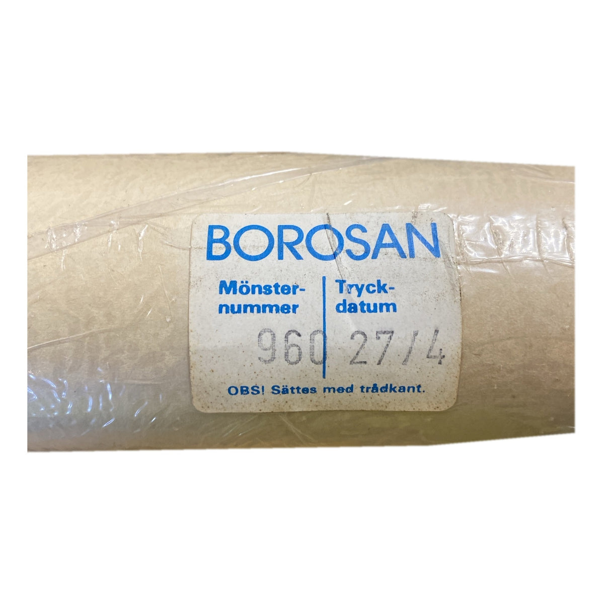 Tapetrulle Borosan 960 med etikett