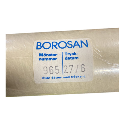 Tapetrulle Borosan 965 etikett med tryckdatum 27/6