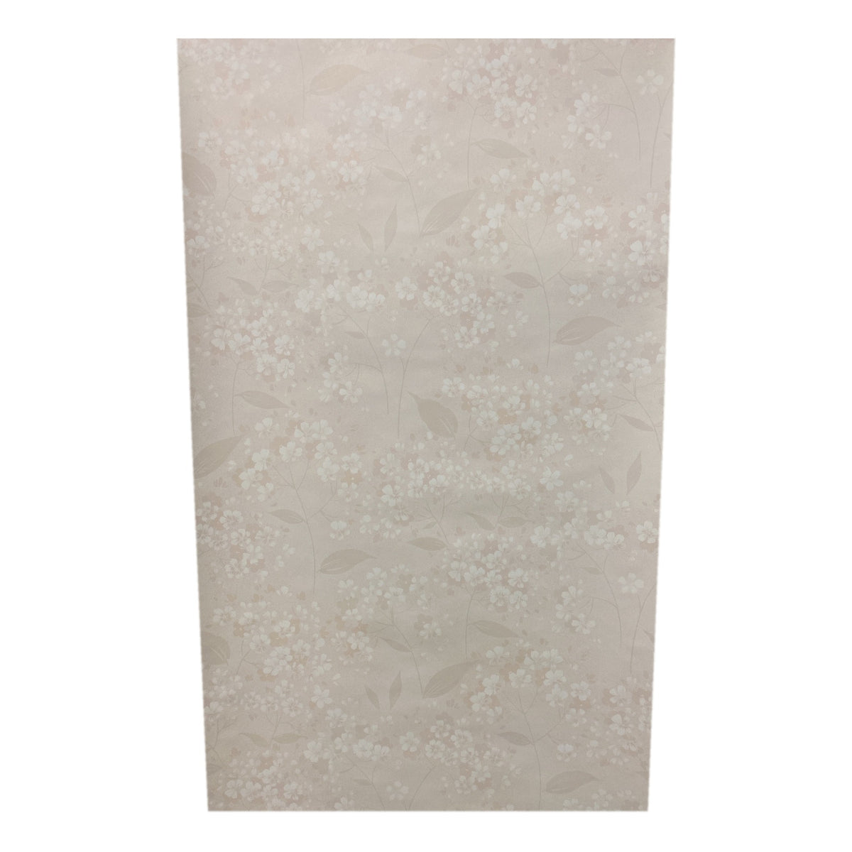 Utrullad tapet Borosan 981 i ljusrosa med vita blommor och beige blad