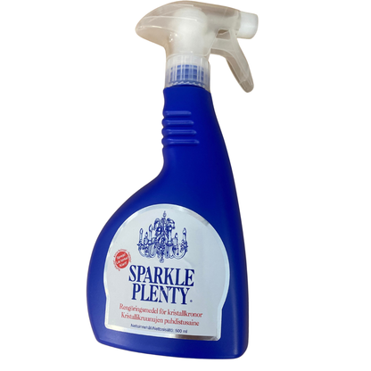 Sprayflaska med Sparkle Plenty rengöringsmedel för kristallkronor, 500 ml, framsida
