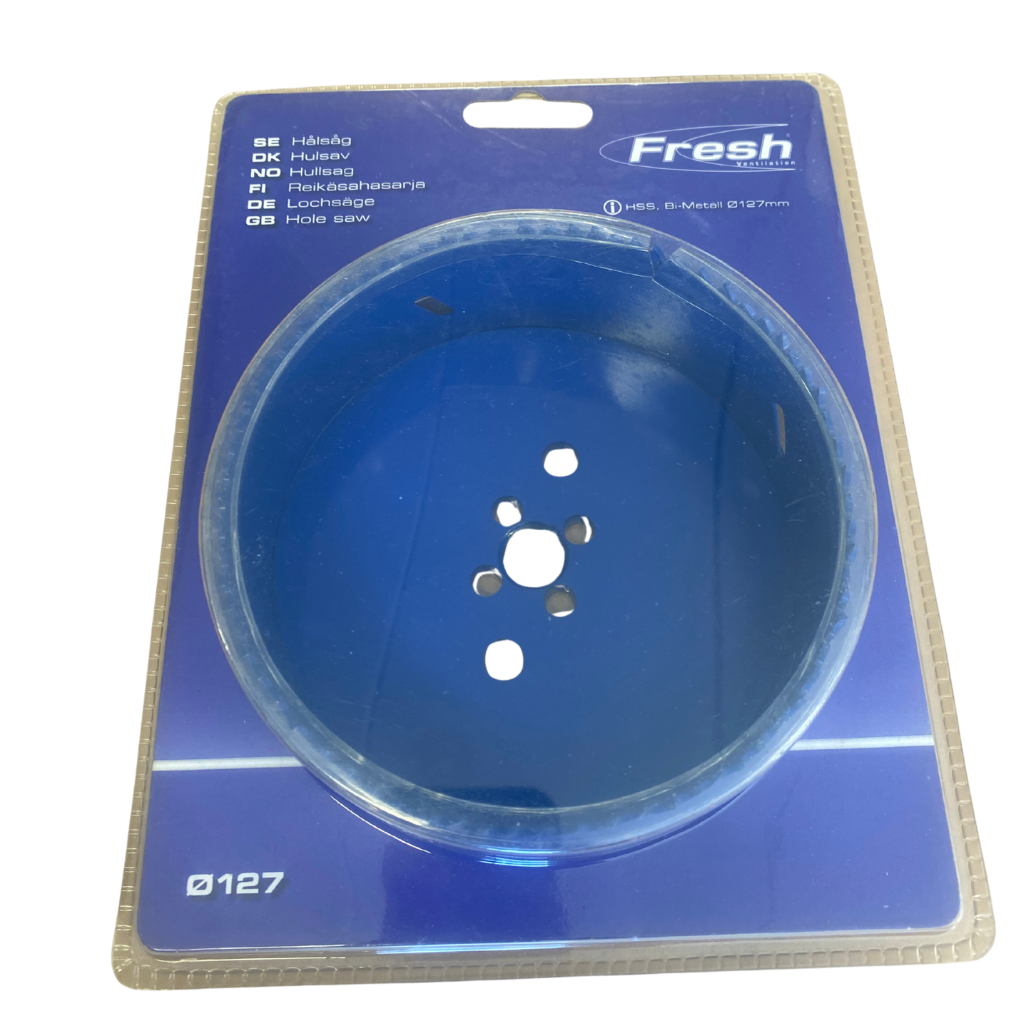 Fresh hålsåg Ø127 mm HSS Bi-Metall i originalförpackning, framsida