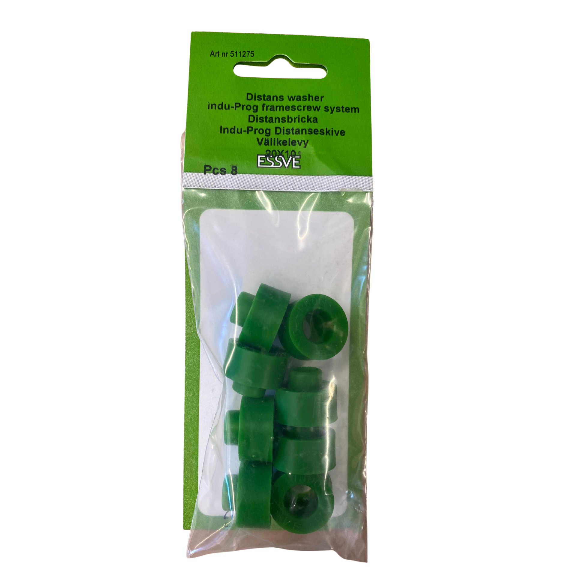 ESSVE Distansbricka rund 20x10mm i originalförpackning med 8 st, framsida