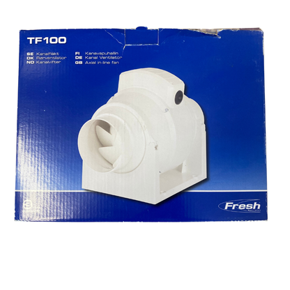 Fresh TF100 kanalfläkt Ø100mm i originalförpackning, framsida