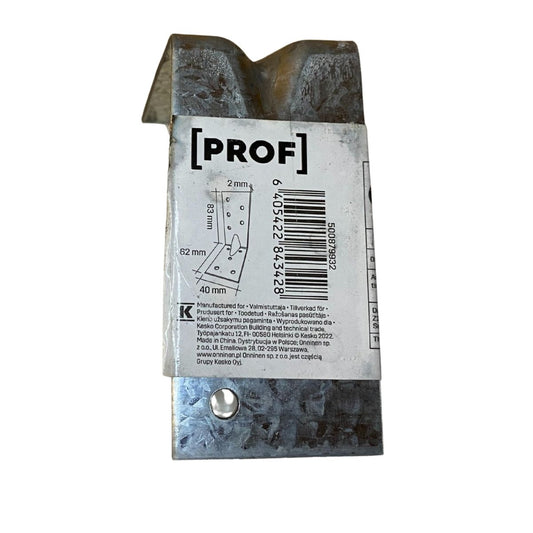 prof vinkelbeslag 83x62 mm med förstärkningsbock