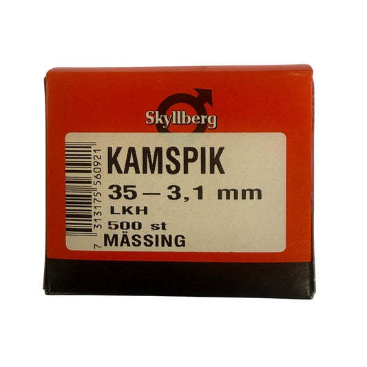 Skyllberg Kamspik 35-3,1mm mässing förpackning 500 st