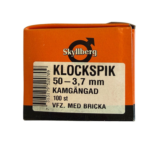 Skyllberg Klockspik 50-3,7mm VFZ med bricka förpackning 100 st