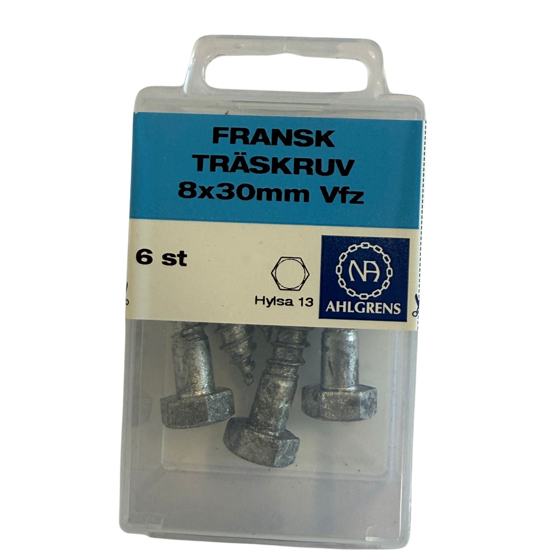 Nils Ahlgren Fransk Träskruv 8x30mm Vfz förpackning med 6 st