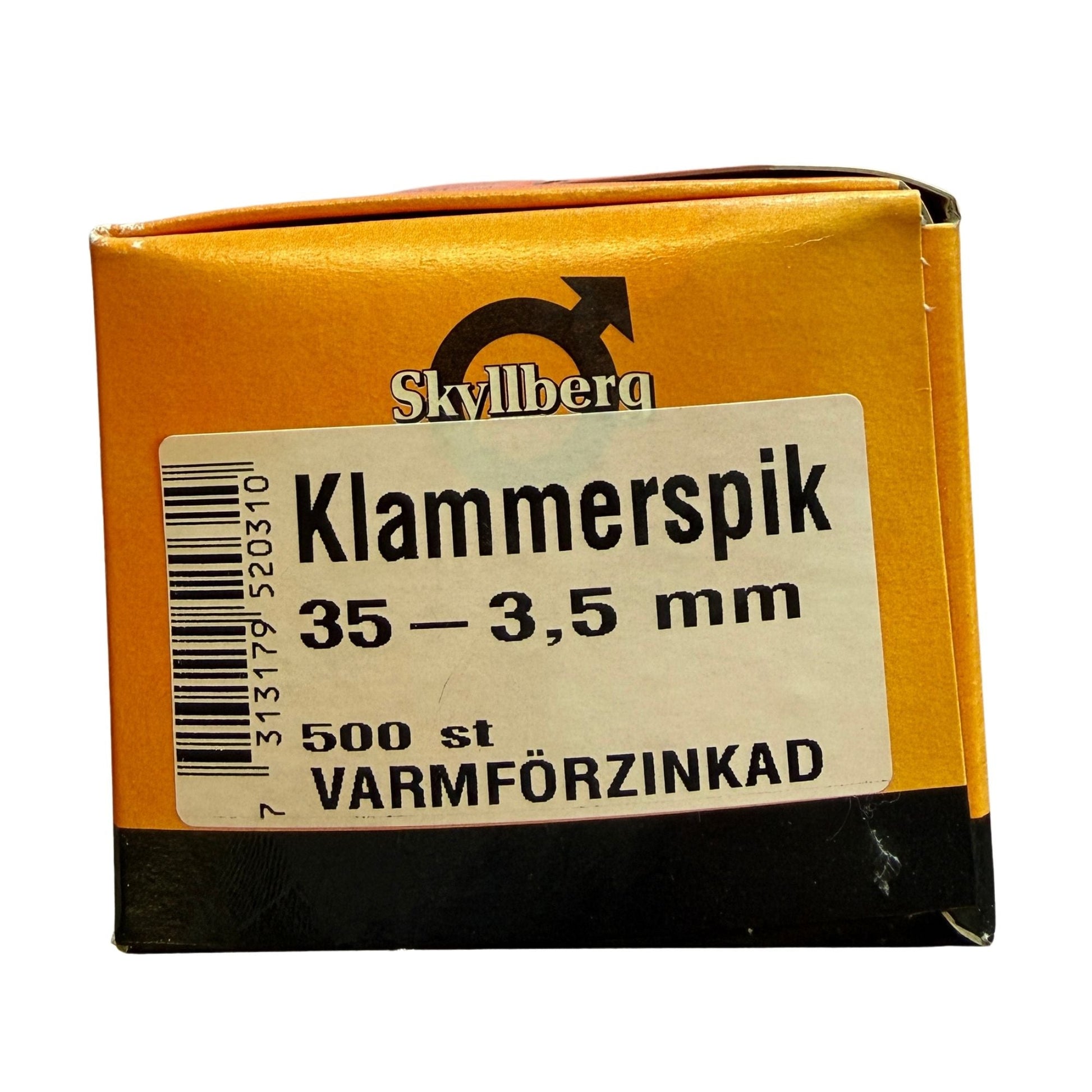 Förpackning med klammerspik 35x3,5mm från Skyllberg, 500 st