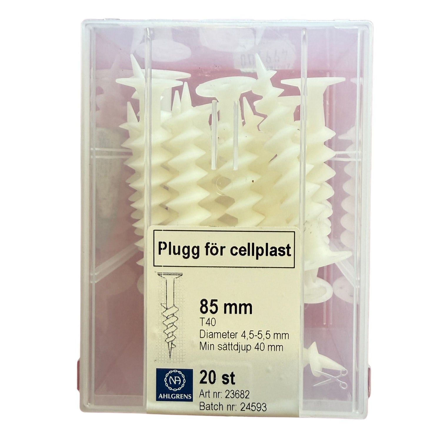 Plugg för cellplast 85mm Nils Ahlgren i förpackning