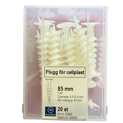 Plugg för cellplast 85mm Nils Ahlgren i förpackning