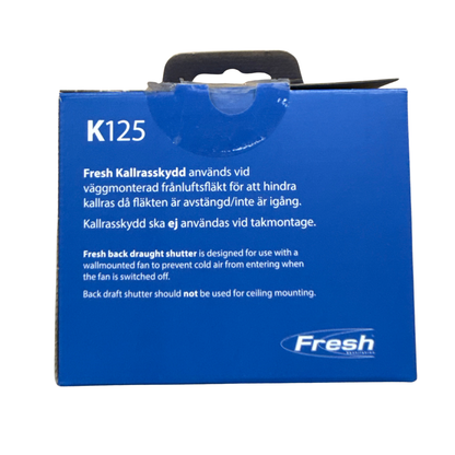 Kallrasskydd K125 Fresh med produktbeskrivning på förpackningen