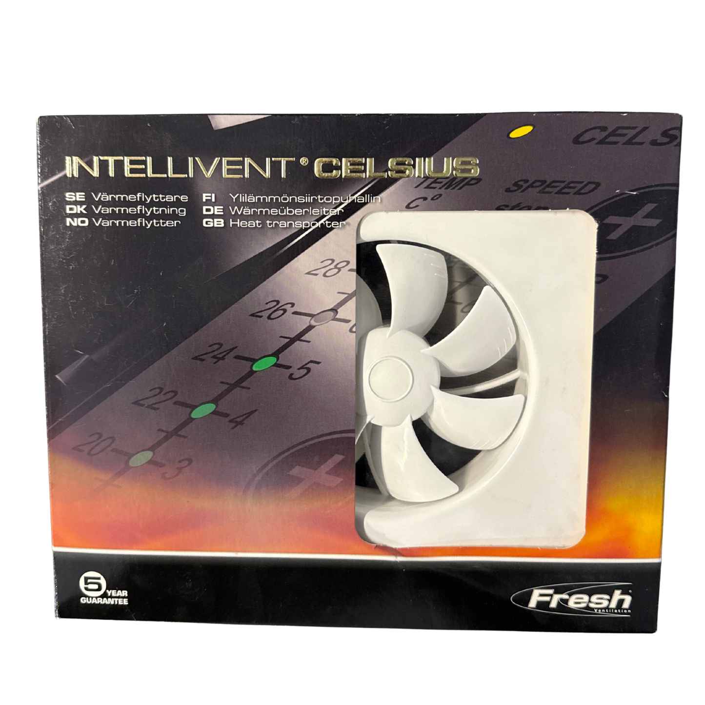 Värmeflyttare Intellivent Celsius Fresh i originalförpackning, framsida